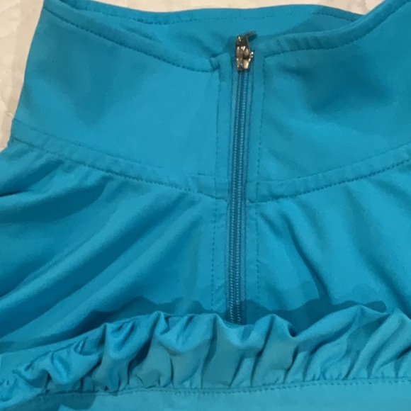 TTP 21 inches with stretch length 26 inches turquoise pull pull over with zipper - Picture 3 of 9
